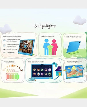 HONOR Pad X8a Kids Edition 11" TFT LCD Display | WiFi | 4GB RAM 128GB ROM - Space Grey with Blue