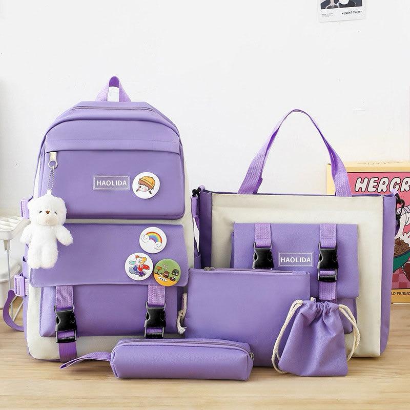 Four-piece  Student backpack