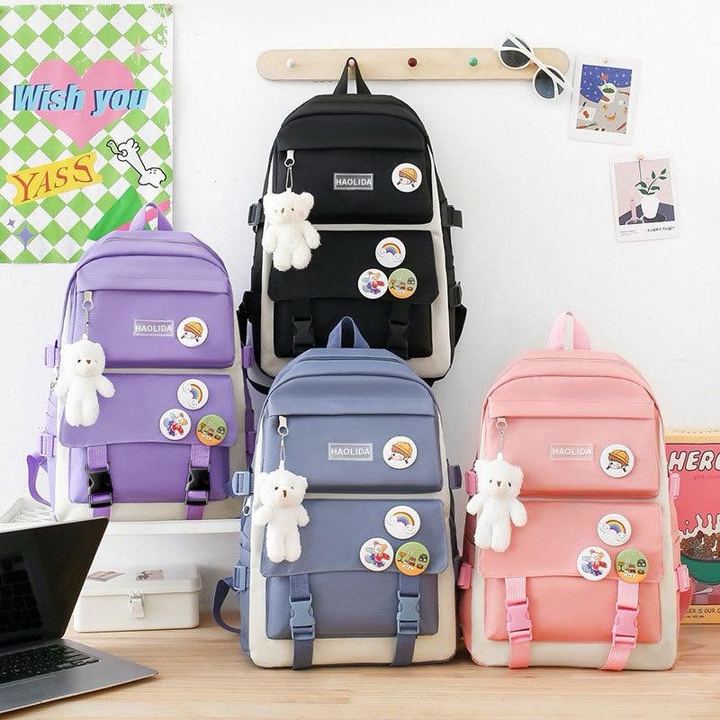 Four-piece  Student backpack